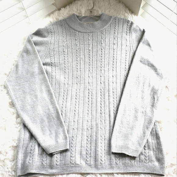 ALLISON DAILEY SWEATER SZ LG CABLE KNIT STYLING - Picture 3 of 6